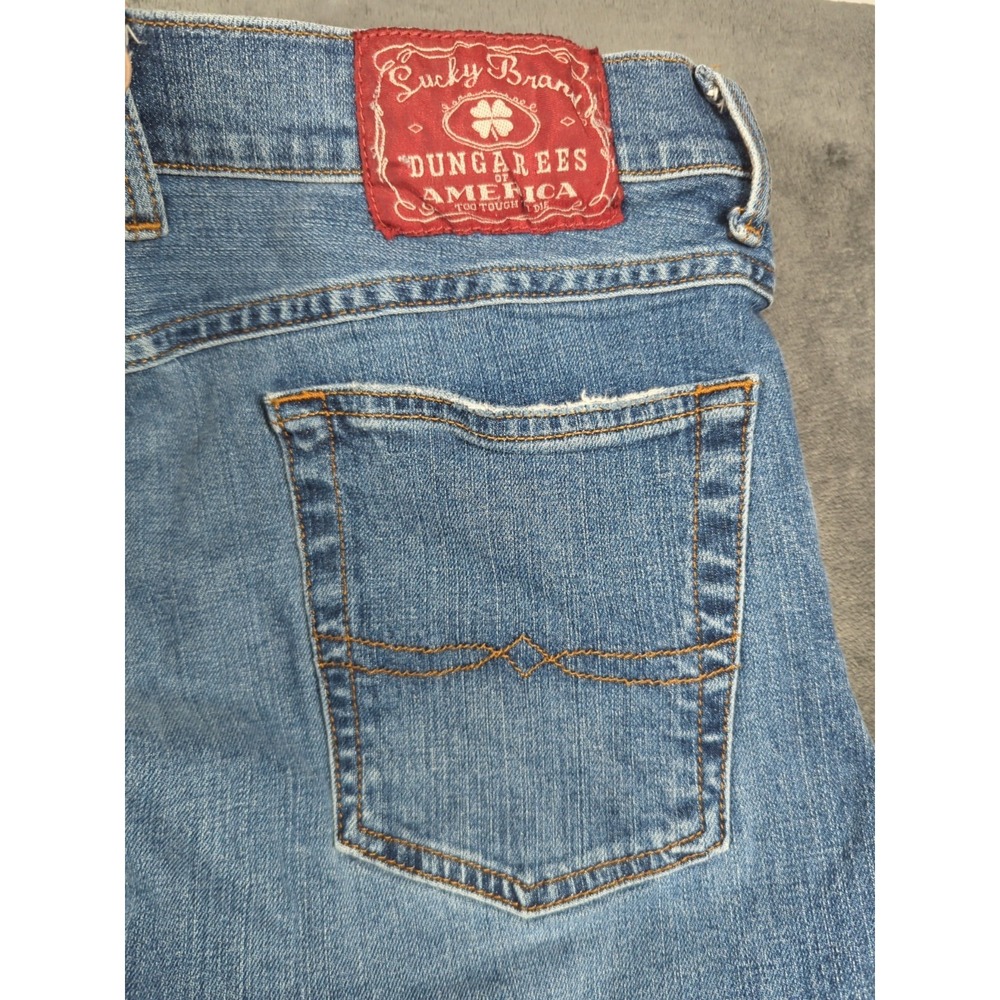 Lucky Brand Jeans Dungaree's Pueblo Bonito Red Label Blue Women 32 (32x31) - Picture 8 of 10